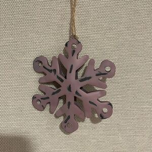 Purple Metal Snowflake Ornament